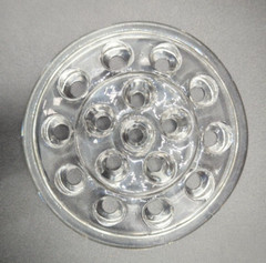 Unbranded Antique Glass Flower Frog 16 Hole 5 Inch Clear Pressed Glass Vase Inse