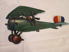 Lot of 3 Vintage Homco Airplane Wall Decor Cast Metal WWI Bi-Planes 1975 USA