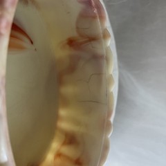 Vintage Akro Agate Marbled Oval Candy Dish