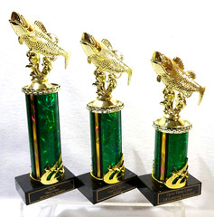 3 SWIMMING BASS TROPHIES, LARGEMOUTH BASS, FISHING, BASS AWARD 8 COLORS #5