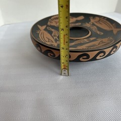 Apulian Red Clay Greek Pedestal Pottery Fish Plate