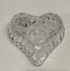 Waterford Marquis Collection Heart Shaped Trinket Dish Clear Lead Crystal Signed
