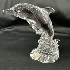 Dolphin Sculpture 24% Lead Cristal Au Plomb Wonders of the Wild in Waves Germany