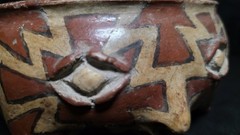 Pre-Columbian pottery Chupicuaro Two Faces Bowl . 800AD- 400 AD
