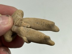 PERFECT PRE-COLUMBIAN COLIMA HUMAN EFFIGY FLAT FIGURE / STATUE, WEST MEXICO