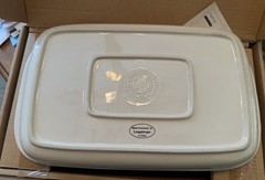 New Longaberger 9×13 Woven Traditions Ivory Baking Dish NIB