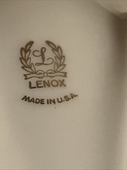 Vintage Lenox Leaf Dish Gold Trim 8.5”x8” Made in USA