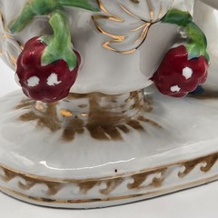 VTG Porcelain Centerpiece Bowl Cherub Occupied Japan Hand Painted Gold Trim
