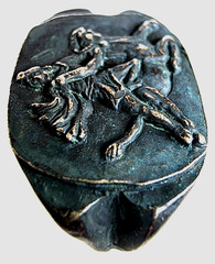 300 BC Ancient Roman Silver Ring Mithras mystery god of legions and victories