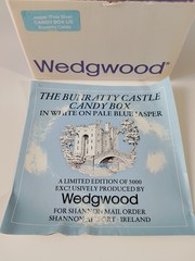 Bunratty Castle Ireland Wedgewood Blue Jasperware Trinket Box, Limited Edition.
