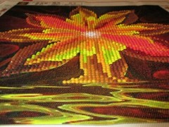 FINISHED 5D Diamond Painting Yellow Coral FLOWER Modern 9x10inch unframed