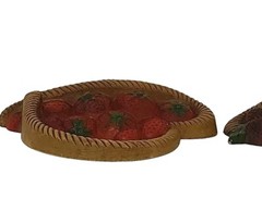Vintage Burwood Plaques Berry Basket Decor Set Of 2 Plastic Made In USA