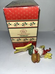 Enesco North Pole Ornament Wee Tree Trimmers 1991 Sparkles In Original Packaging