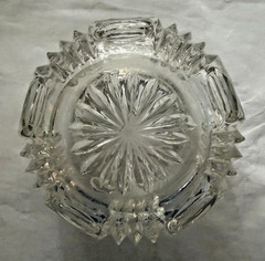 Vintage Clear Pressed Glass Votive Holder Small Trinket Bowl Heavy READ