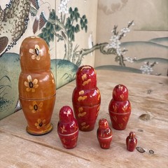 Matryoshka Nesting Doll Women in traditional costumes Set of 6 Made in India