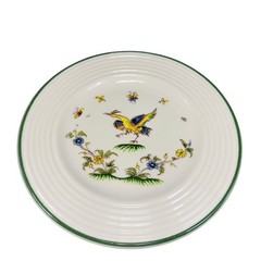 Varages Vieux Fine Porcelain Bird Pattern Plate Dish Set 2 Plates Dishes France