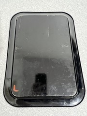 Vintage Black Metal Serving Trays Set of 6 Hand Painted Floral Rose Toleware Art