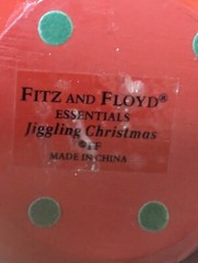 Jiggling Santa Fitz & Floyd Gift Gallery Christmas Bobblehead Ceramic Figurine