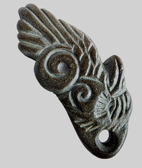 300 BC Ancient Carved Engraved Gemstone Pendant Medallion Amulet Mythical bird
