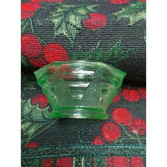 Vaseline Glass small Art Deco Dish Vintage Unknown mfg