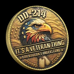 DD-214 Veteran Challenge Coin It’s a Veteran Thing You Wouldn’t Understand Gift