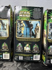2000 Star Wars Bounty Hunter Action Figures Set IG-88 Bossk 4-LOM – Damaged Pkgs