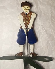Vintage Teeter. Golfer, Metal. Unmarked. Cast Iron?