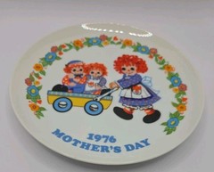 Schmid Raggedy Ann & Andy 1976 Limited First Edition Mother’s Day Plate