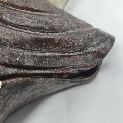 Handmade Studio Pottery Sculptural Vase Textured Brutalist Stoneware Art Vessel