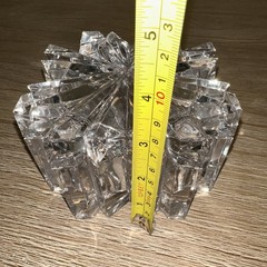 Vtg Mikasa Lead Crystal Trinket Box Jar With Lid Keepsake Snowflake Design