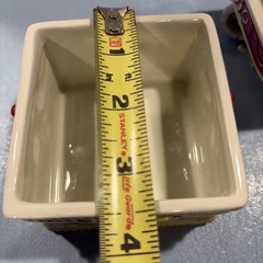 VTG FITZ AND FLOYD CLASSIC CHRISTMAS BOX & LID WITH BOW 3.5” X 3.5” Mint Cond