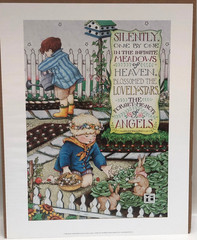Vtg Mary Engelbreit Poster, The Forget-Me-Not Of Angels , 16″x20″, 1988 Unframed