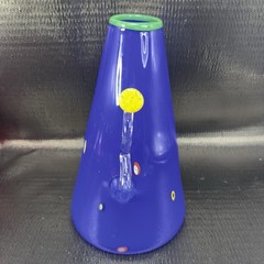 1998 Studio Inferno Mitchell Gaudet Hand Made Heavy Glass Vase Vessel Signed VTG