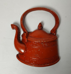 Vintage Sexton Cast Metal Hanging Wall Decor 4 Piece Orange