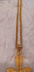 Vintage MAGNIFYING GLASS Pendant NECKLACE Dragonfly GoldTONE QVC