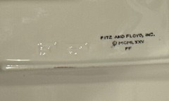 Fitz & Floyd Ceramic Zebra Tray Design Raised 3D Design MCMLXXV 1975