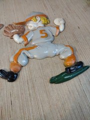 1970 SEXTON 3 BASEBALL PLAYERS CAST METAL WALL HANGINGS Catcher Batter Pitcher