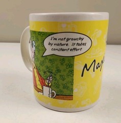 MAXINE Hallmark Coffee Mug “Not Grouchy By Nature ” & “Breakfast In Bed” 10 oz