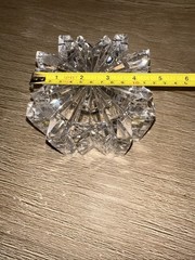 Vtg Mikasa Lead Crystal Trinket Box Jar With Lid Keepsake Snowflake Design