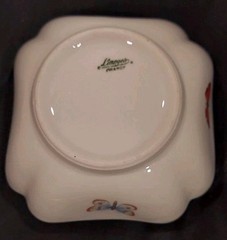 Vintage Limoges France Square Butterfly Bowl Dish