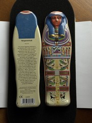 Vintage Egyptian Sarcophagus Tin Box British Museum Souvenir for Archaeologist Y