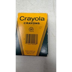 Vintage Crayola 8 Count Crayons Binney & Smith Yellow Green Box Made in USA