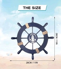 Handcrafted Nautical Ship Wheel & Anchor Decor – Perfect Beach-Themed Gift