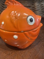 Hummel Goebel West Germany Orange Fish Salt Dish Jam Condiment Dish S1 Goldfish