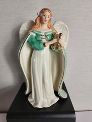 Lenox Angel Of Ireland Irish Harp Porcelain Figurine 8.5″ W/ Original Styrofoam
