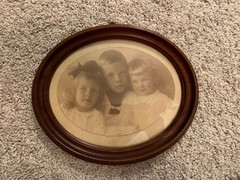Antique 1920 Edwardian Portrait of 3 Beautiful Aristocratic Children Photograph