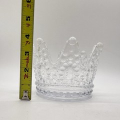 Unbranded Glass Crown Dish Trinket Holder