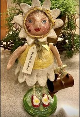 Penny McAllister 2007 Folk Art “Petal Pusher” Paper-Mache Bobblehead Figure