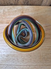 Hand Blown Glass Sculpture Art Glass Swirl