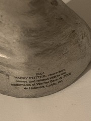 2001 Hallmark Harry Potter Chooses A Wand Pewter Keepsake Christmas Ornament
